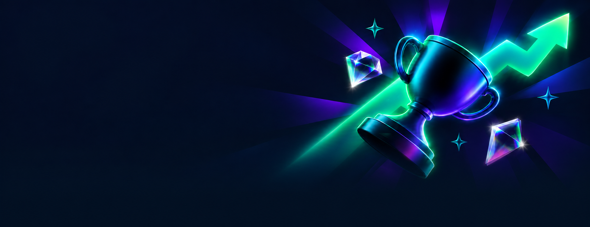 Winica welcome banner with trophy and 600% slots package